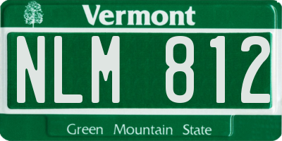 VT license plate NLM812
