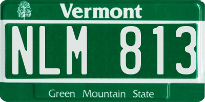 VT license plate NLM813