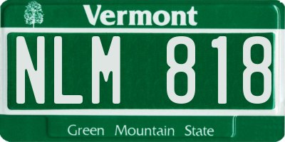 VT license plate NLM818