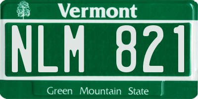 VT license plate NLM821