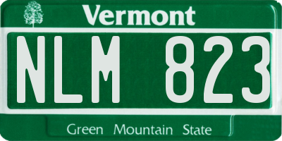 VT license plate NLM823