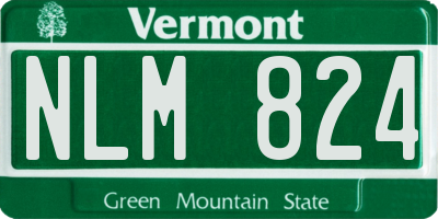 VT license plate NLM824