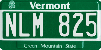 VT license plate NLM825