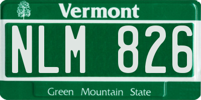 VT license plate NLM826