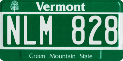 VT license plate NLM828