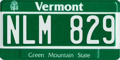 VT license plate NLM829