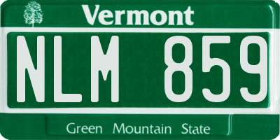 VT license plate NLM859