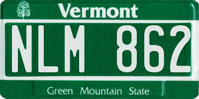 VT license plate NLM862