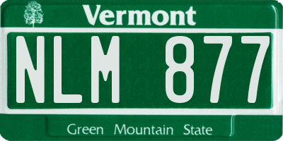 VT license plate NLM877