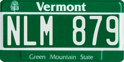 VT license plate NLM879