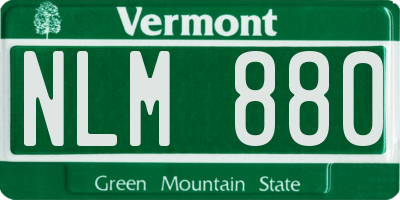 VT license plate NLM880