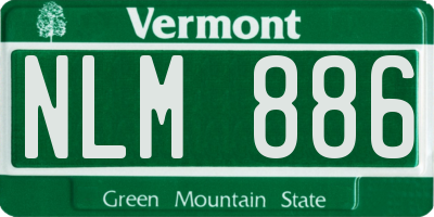 VT license plate NLM886