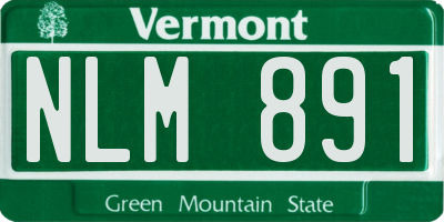 VT license plate NLM891