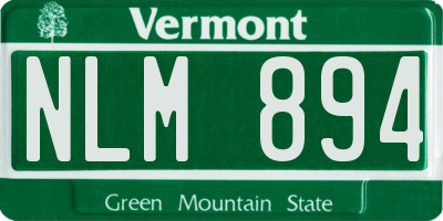 VT license plate NLM894