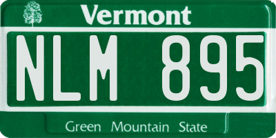 VT license plate NLM895