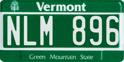 VT license plate NLM896