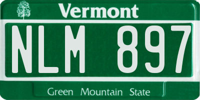 VT license plate NLM897