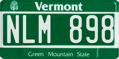 VT license plate NLM898