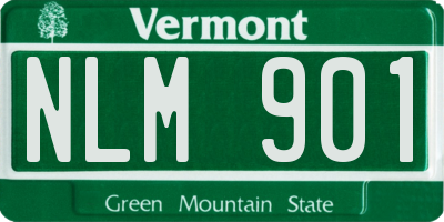 VT license plate NLM901