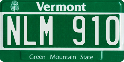 VT license plate NLM910