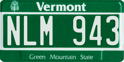 VT license plate NLM943