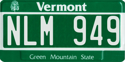 VT license plate NLM949