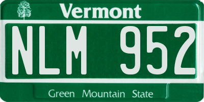VT license plate NLM952