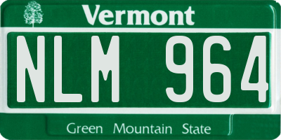 VT license plate NLM964