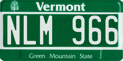 VT license plate NLM966