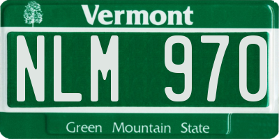 VT license plate NLM970