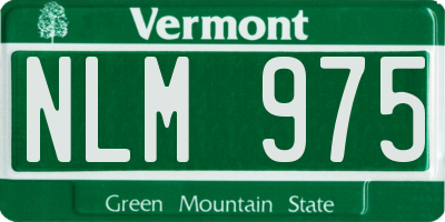 VT license plate NLM975
