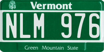 VT license plate NLM976