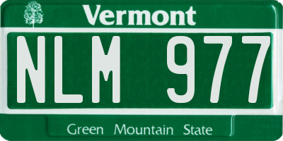 VT license plate NLM977