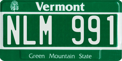 VT license plate NLM991