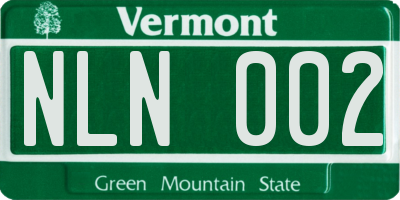 VT license plate NLN002