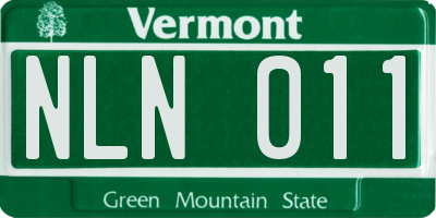 VT license plate NLN011