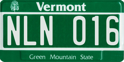 VT license plate NLN016