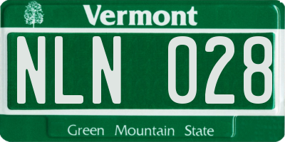 VT license plate NLN028