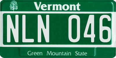 VT license plate NLN046