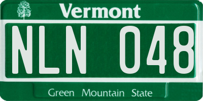 VT license plate NLN048