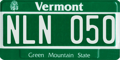 VT license plate NLN050