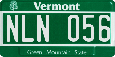 VT license plate NLN056