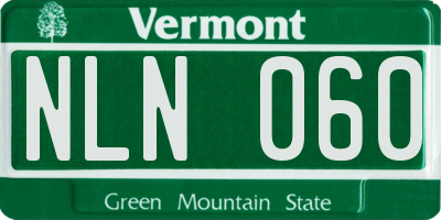VT license plate NLN060
