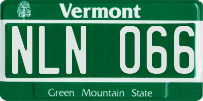 VT license plate NLN066