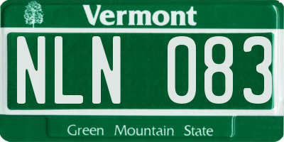 VT license plate NLN083