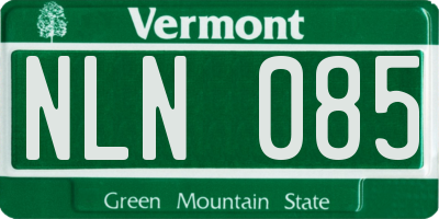 VT license plate NLN085
