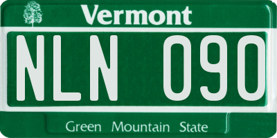 VT license plate NLN090