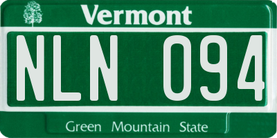 VT license plate NLN094