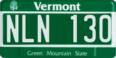 VT license plate NLN130