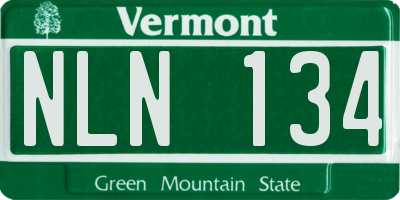 VT license plate NLN134